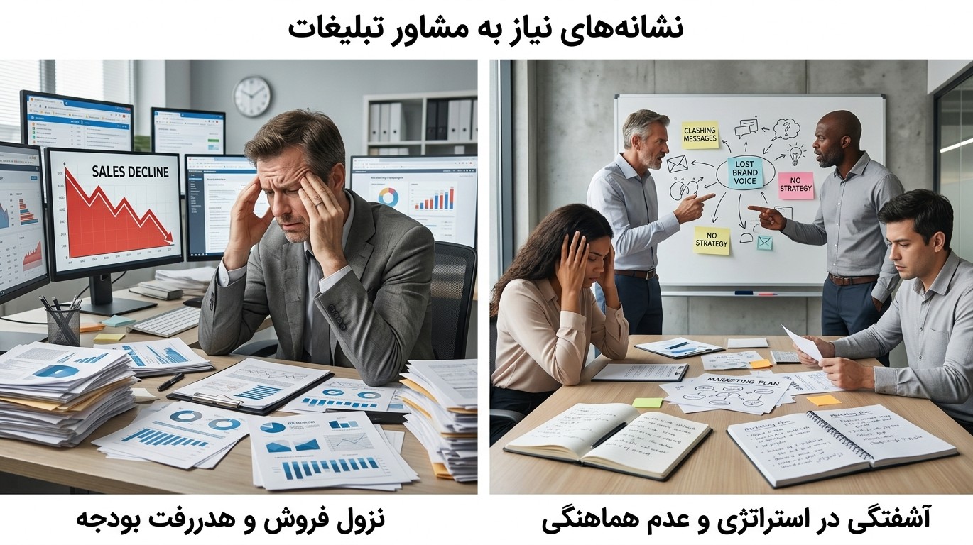 نشانه&zwnj;هایی که می&zwnj;گویند به یک شرکت مشاوره تبلیغات نیاز فوری دارید